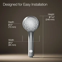 Single-function handshower with Eco-Boost^Kohler Outlet