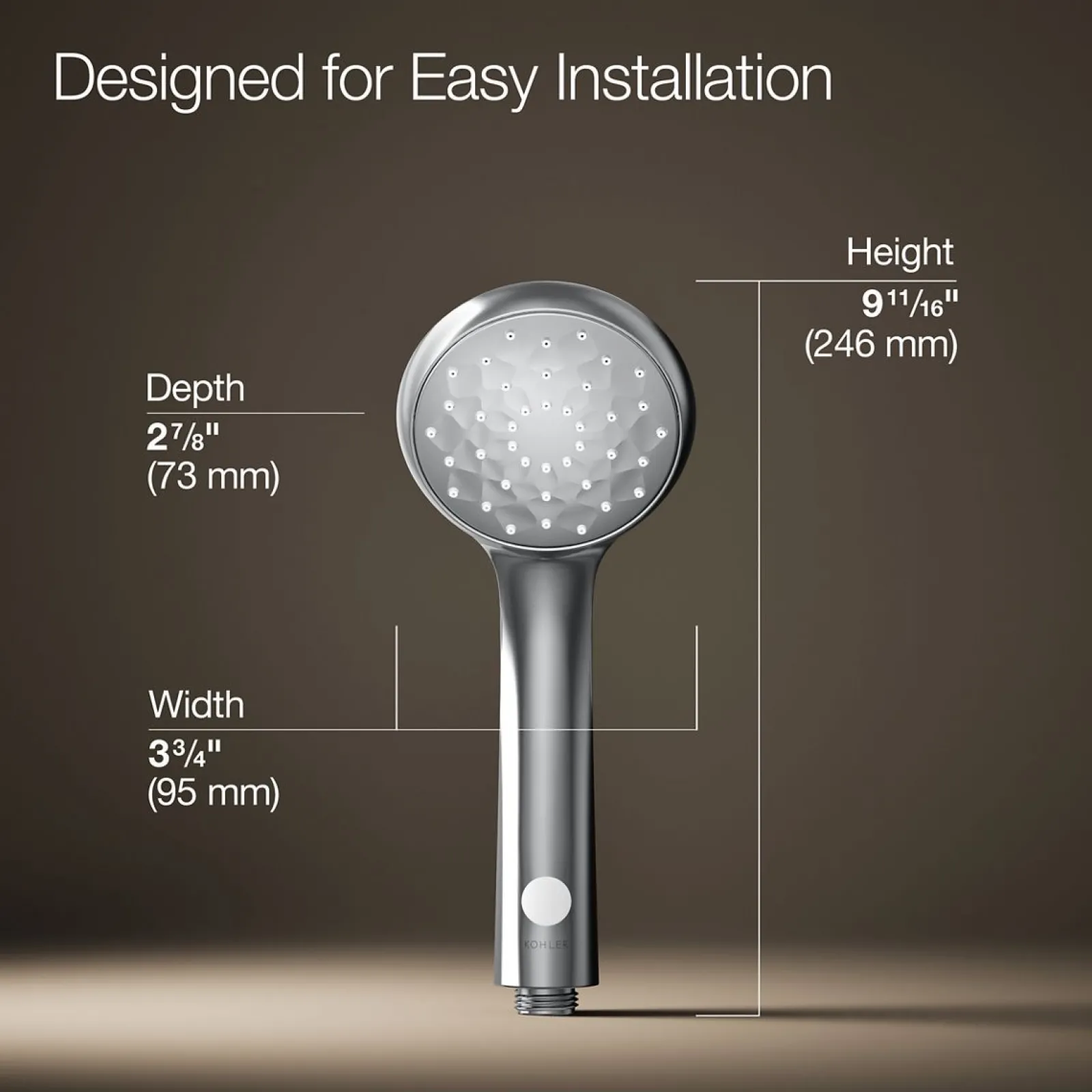 Single-function handshower with Eco-Boost^Kohler Outlet