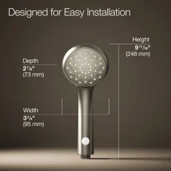 Single-function handshower with Eco-Boost^Kohler Outlet