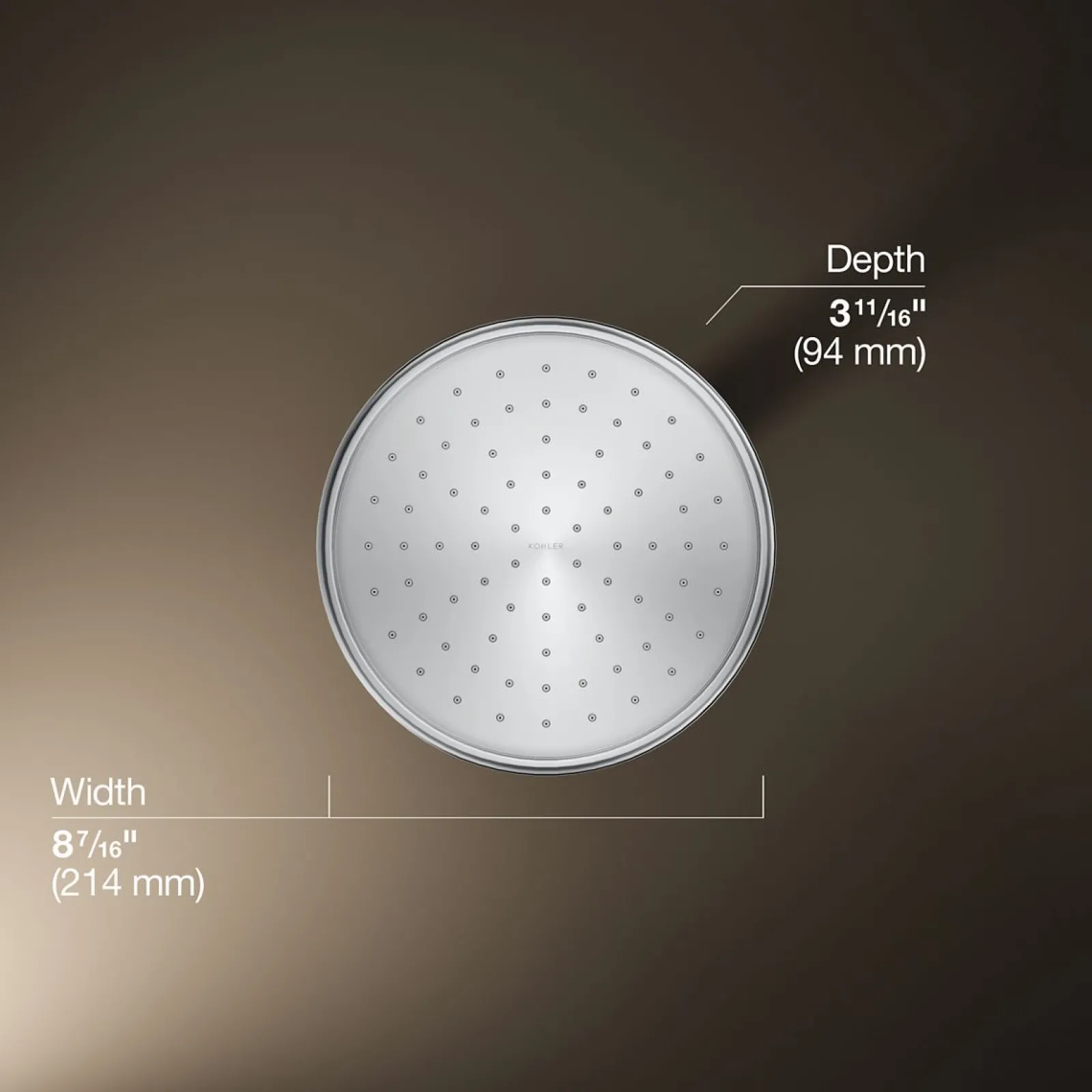 8" single-function rainhead, 2.5 gpm^Kohler Discount