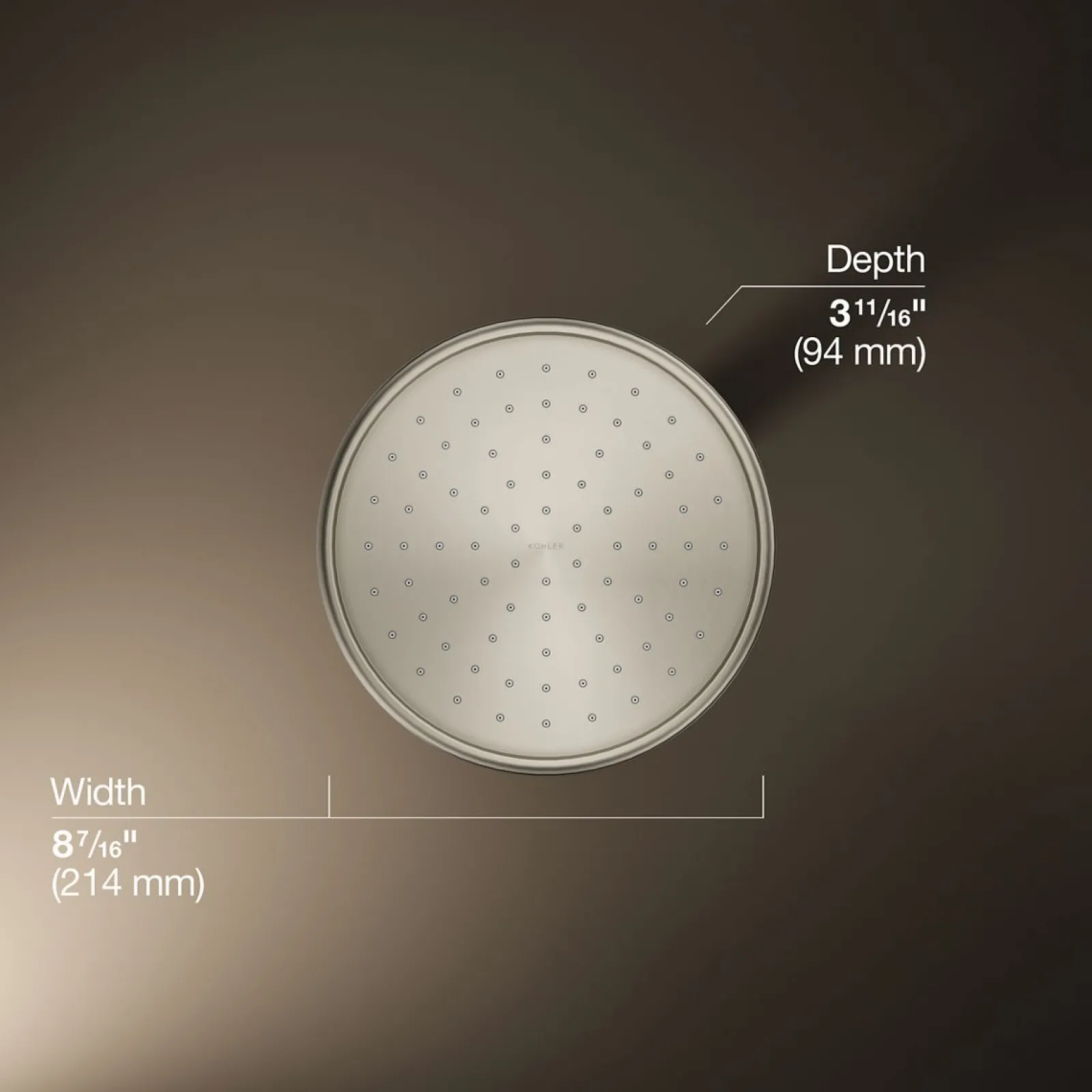 8" single-function rainhead, 2.5 gpm^Kohler Discount