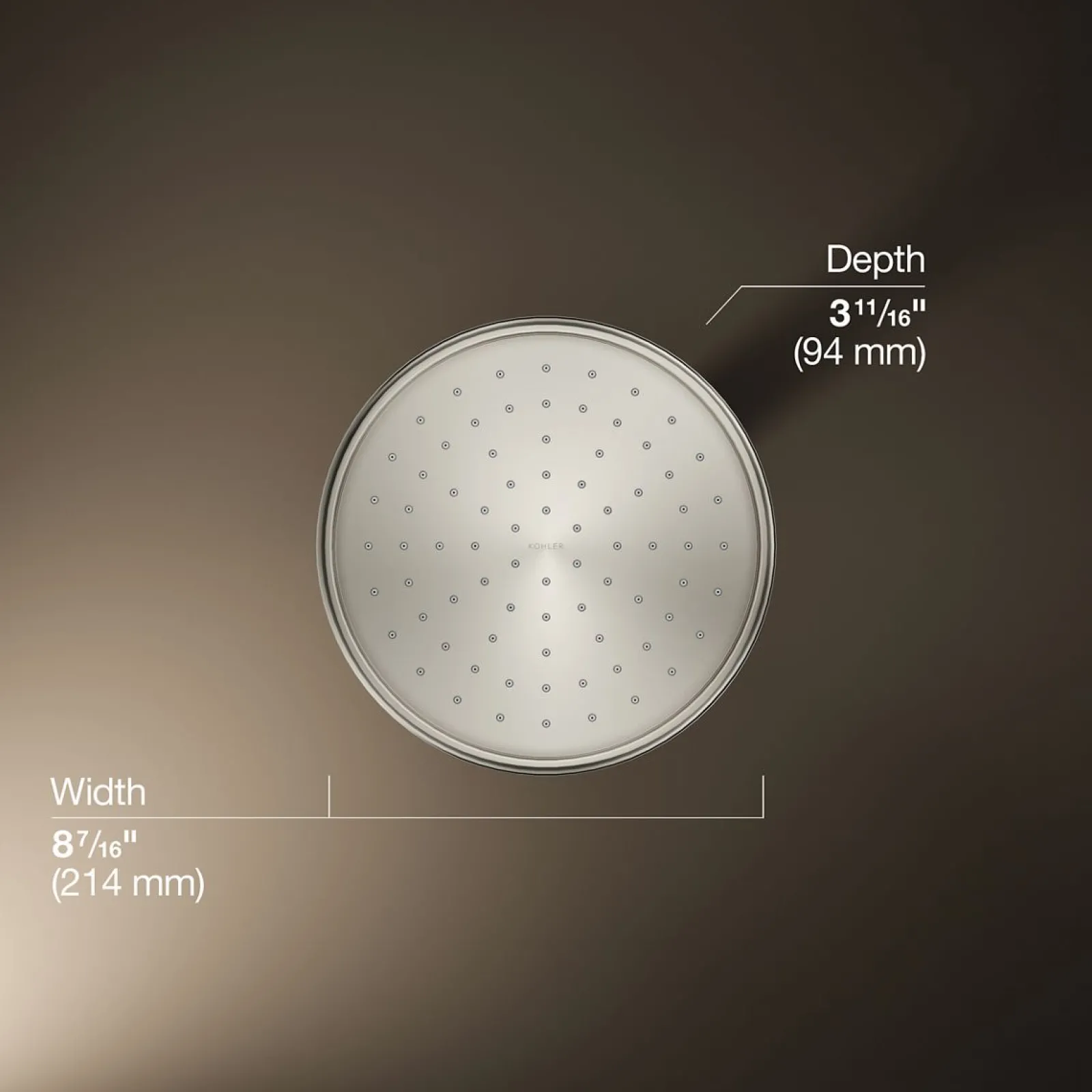 8" single-function rainhead, 2.5 gpm^Kohler Discount