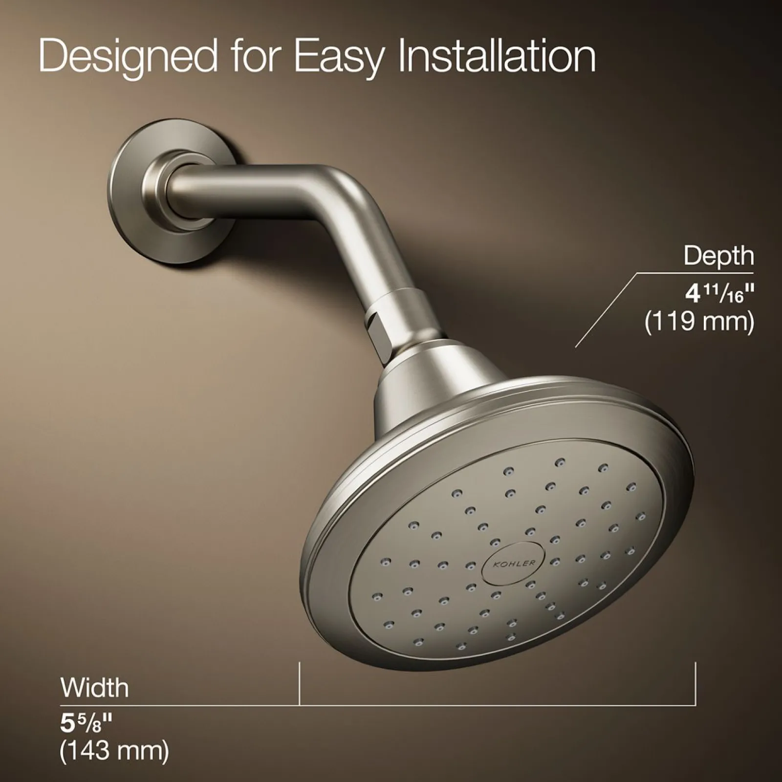 Single-function showerhead, 2.5 gpm^Kohler New