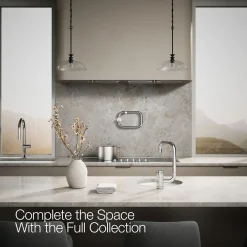 Single-handle bar sink faucet with two-function extended-reach spout^Kohler New
