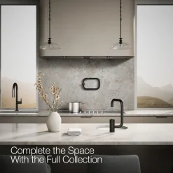 Single-handle bar sink faucet with two-function extended-reach spout^Kohler New