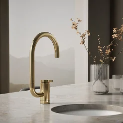 Single-handle bar sink faucet with two-function extended-reach spout^Kohler Clearance