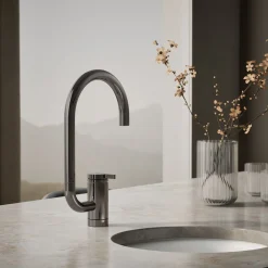 Single-handle bar sink faucet with two-function extended-reach spout^Kohler Clearance