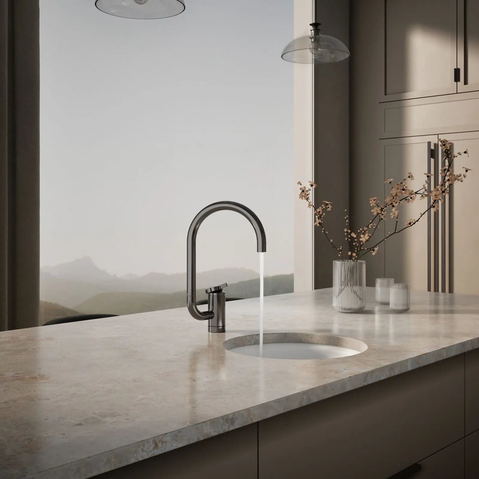 Single-handle bar sink faucet with two-function extended-reach spout^Kohler Clearance