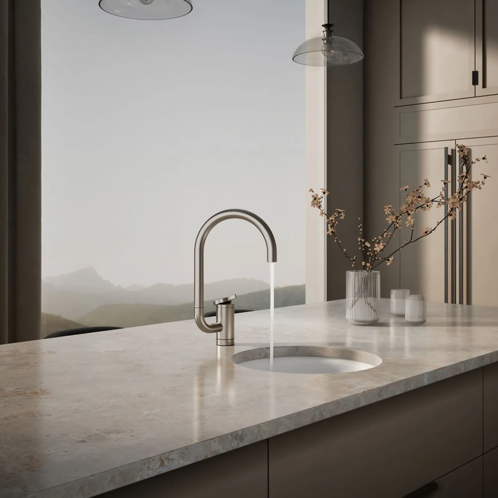 Single-handle bar sink faucet with two-function extended-reach spout^Kohler Clearance