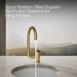 Single-handle bar sink faucet with two-function extended-reach spout^Kohler Clearance