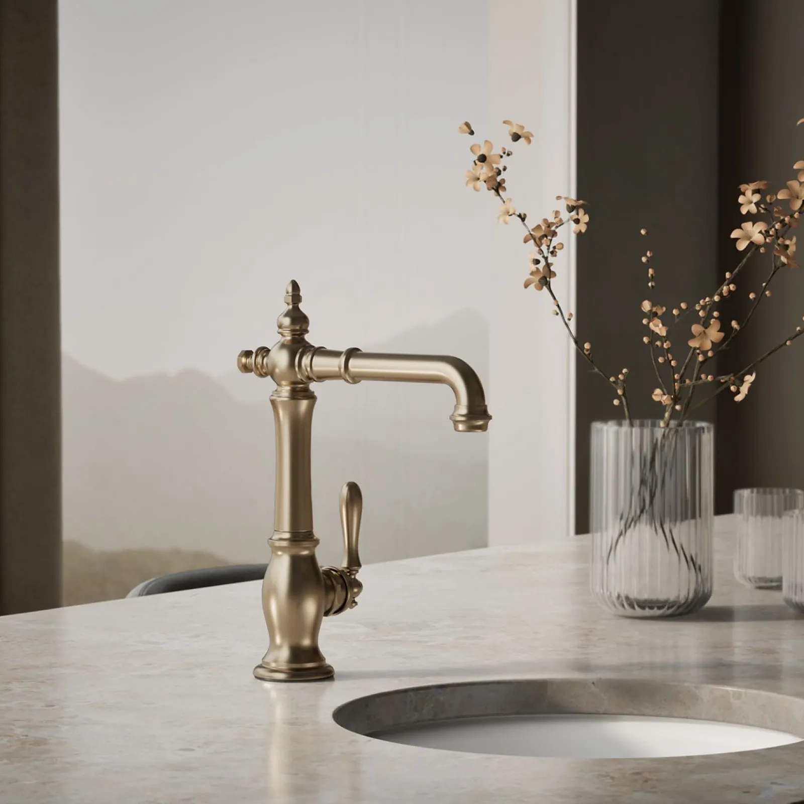 Single-handle bar sink faucet^Kohler