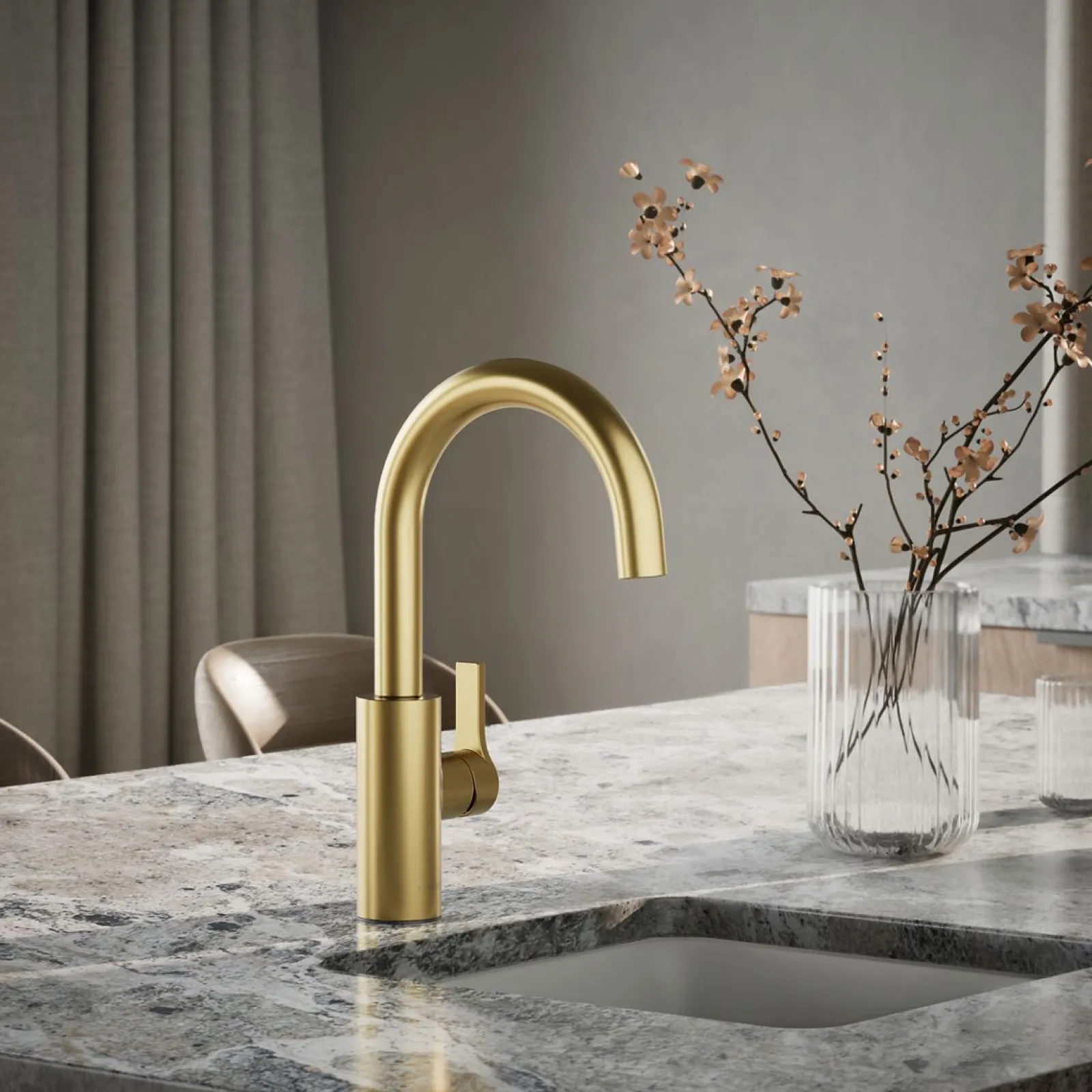 Single-handle bar sink faucet^Kohler Hot