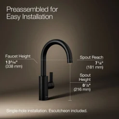 Single-handle bar sink faucet^Kohler Hot