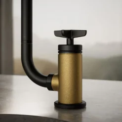 Single-handle bar sink faucet with two-function extended-reach spout and side sprayer^Kohler Outlet