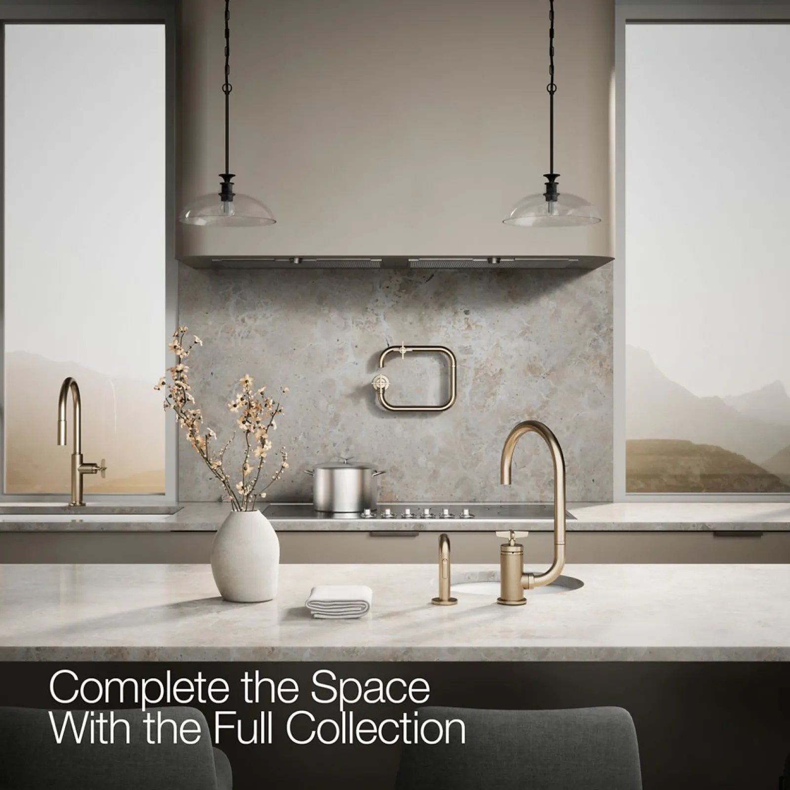 Single-handle bar sink faucet with two-function extended-reach spout and side sprayer^Kohler Outlet