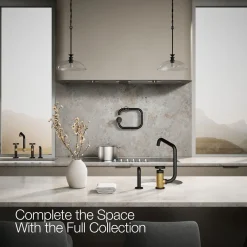 Single-handle bar sink faucet with two-function extended-reach spout and side sprayer^Kohler Online