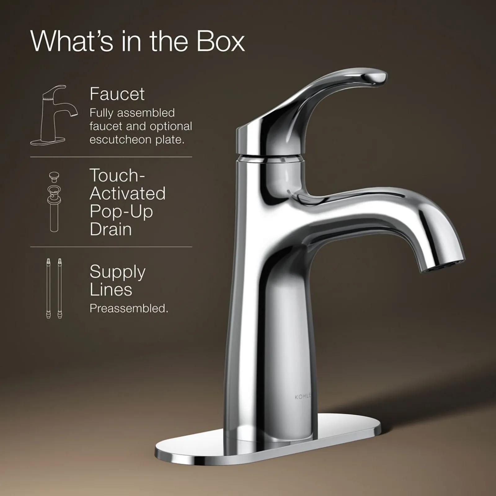 Single-handle bathroom sink faucet, 1.2 gpm^Kohler