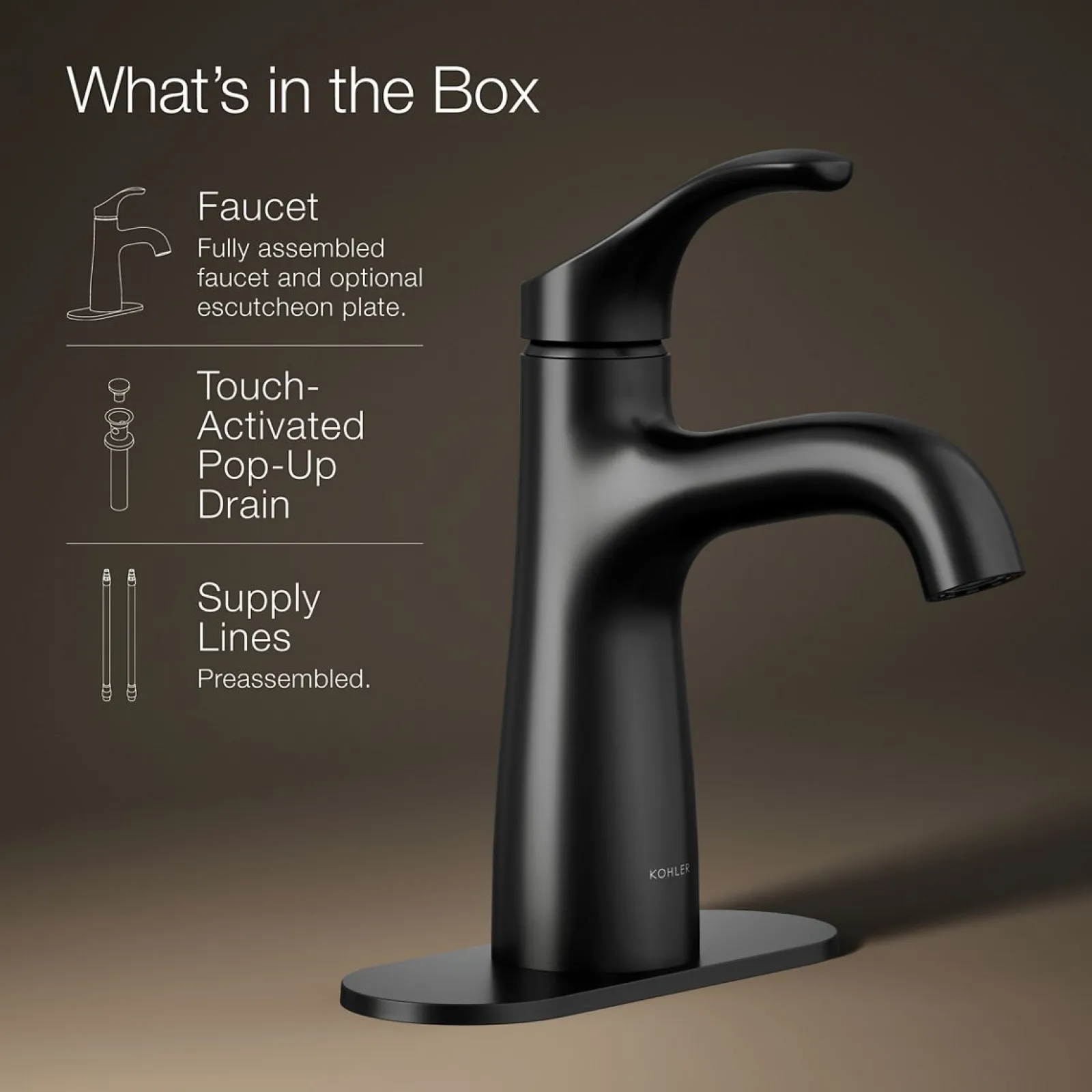Single-handle bathroom sink faucet, 1.2 gpm^Kohler