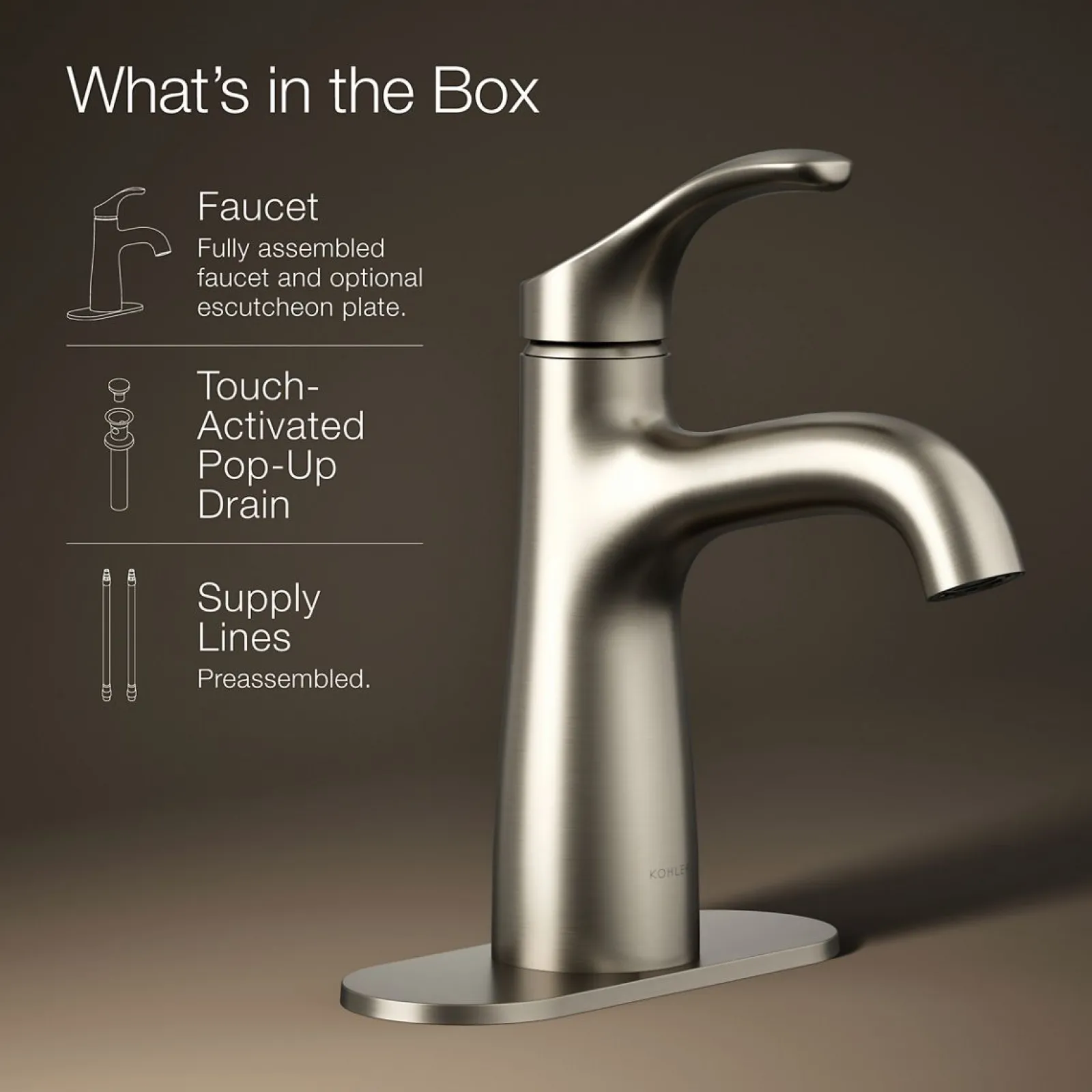 Single-handle bathroom sink faucet, 1.2 gpm^Kohler
