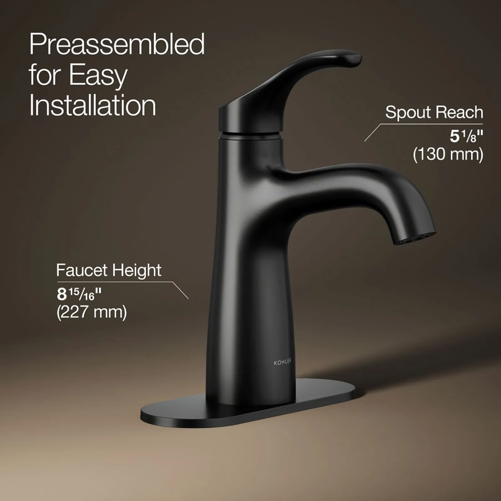Single-handle bathroom sink faucet, 1.2 gpm^Kohler