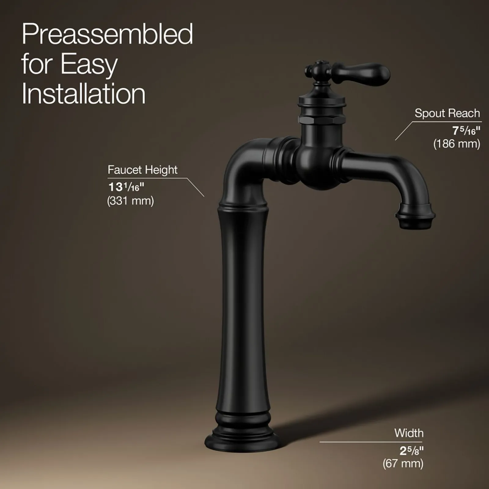 Single-handle bathroom sink faucet, 1.2 gpm^Kohler