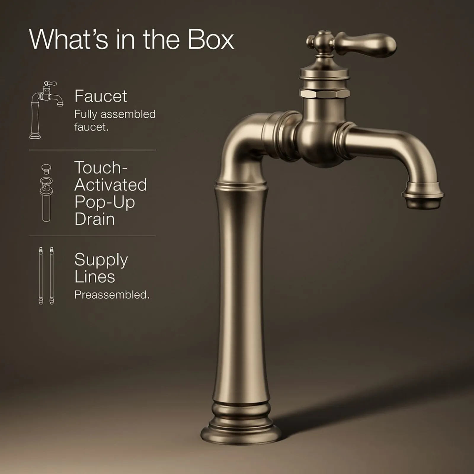 Single-handle bathroom sink faucet, 1.2 gpm^Kohler