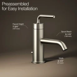 Single-handle bathroom sink faucet with Straight Lever handle, 1.2 gpm^Kohler New