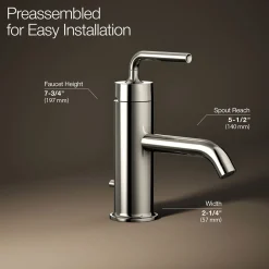 Single-handle bathroom sink faucet with Straight Lever handle, 1.2 gpm^Kohler New
