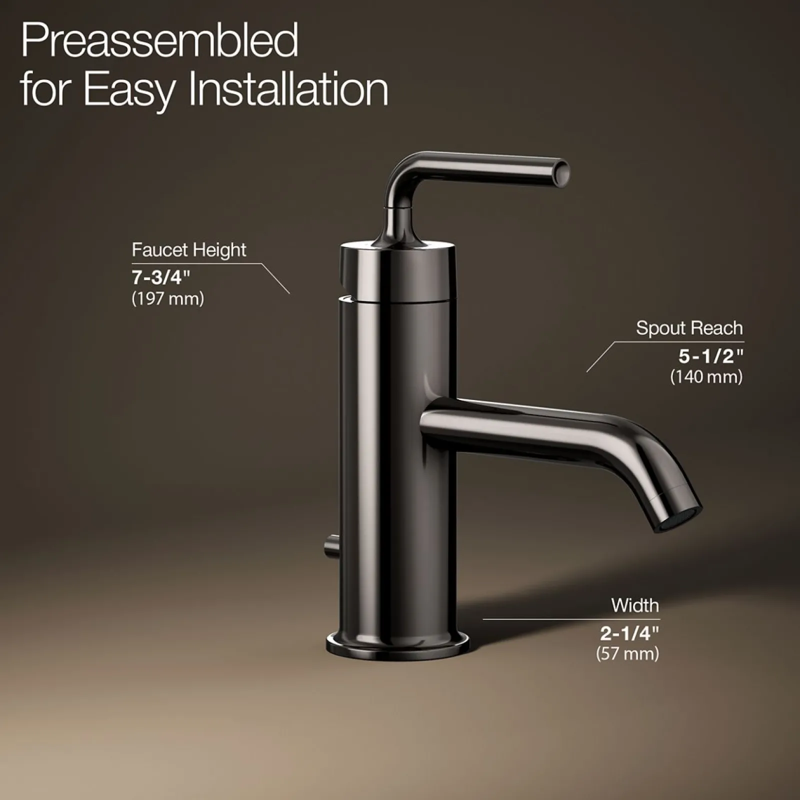 Single-handle bathroom sink faucet with Straight Lever handle, 1.2 gpm^Kohler New