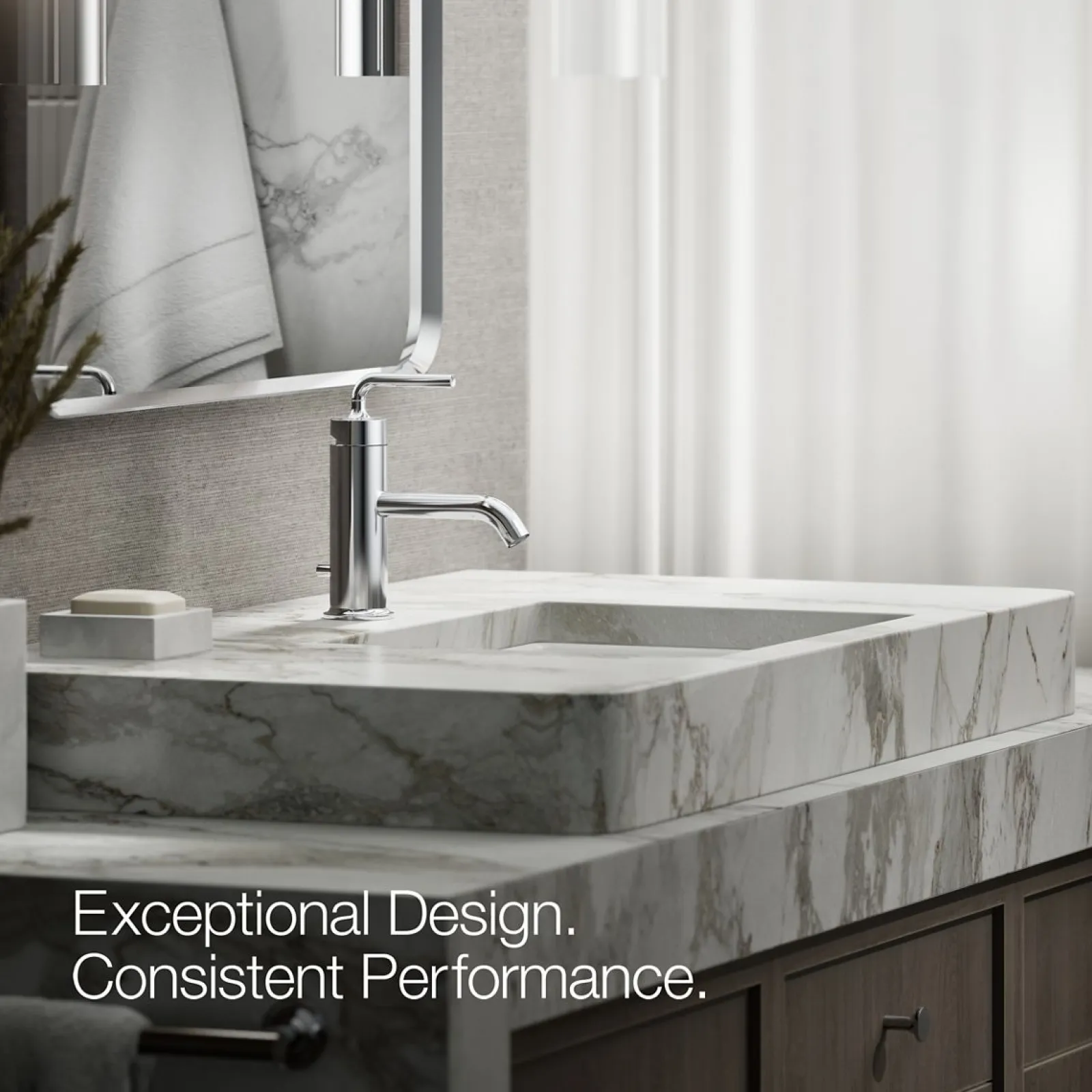 Single-handle bathroom sink faucet with Straight Lever handle, 1.2 gpm^Kohler New