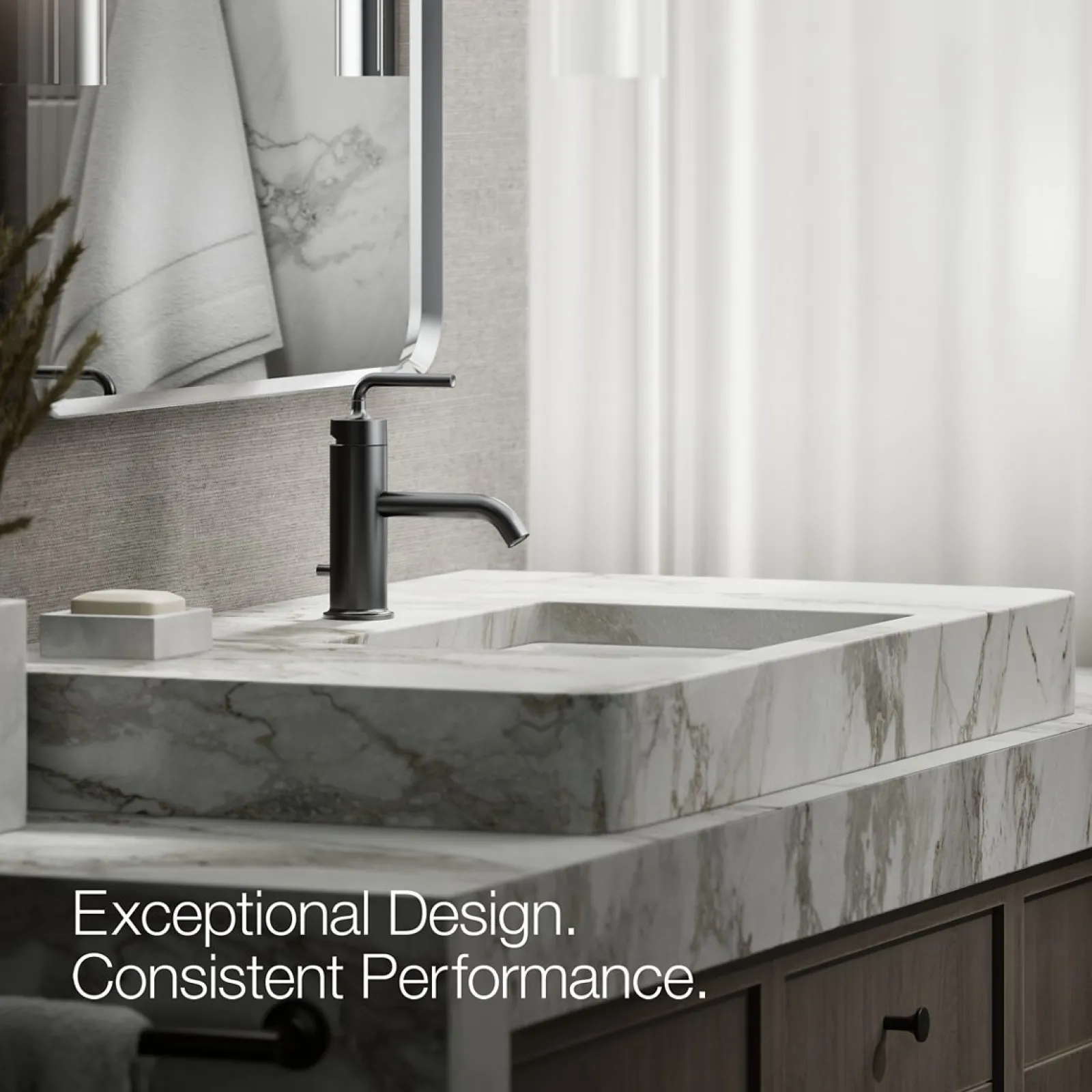Single-handle bathroom sink faucet with Straight Lever handle, 1.2 gpm^Kohler New
