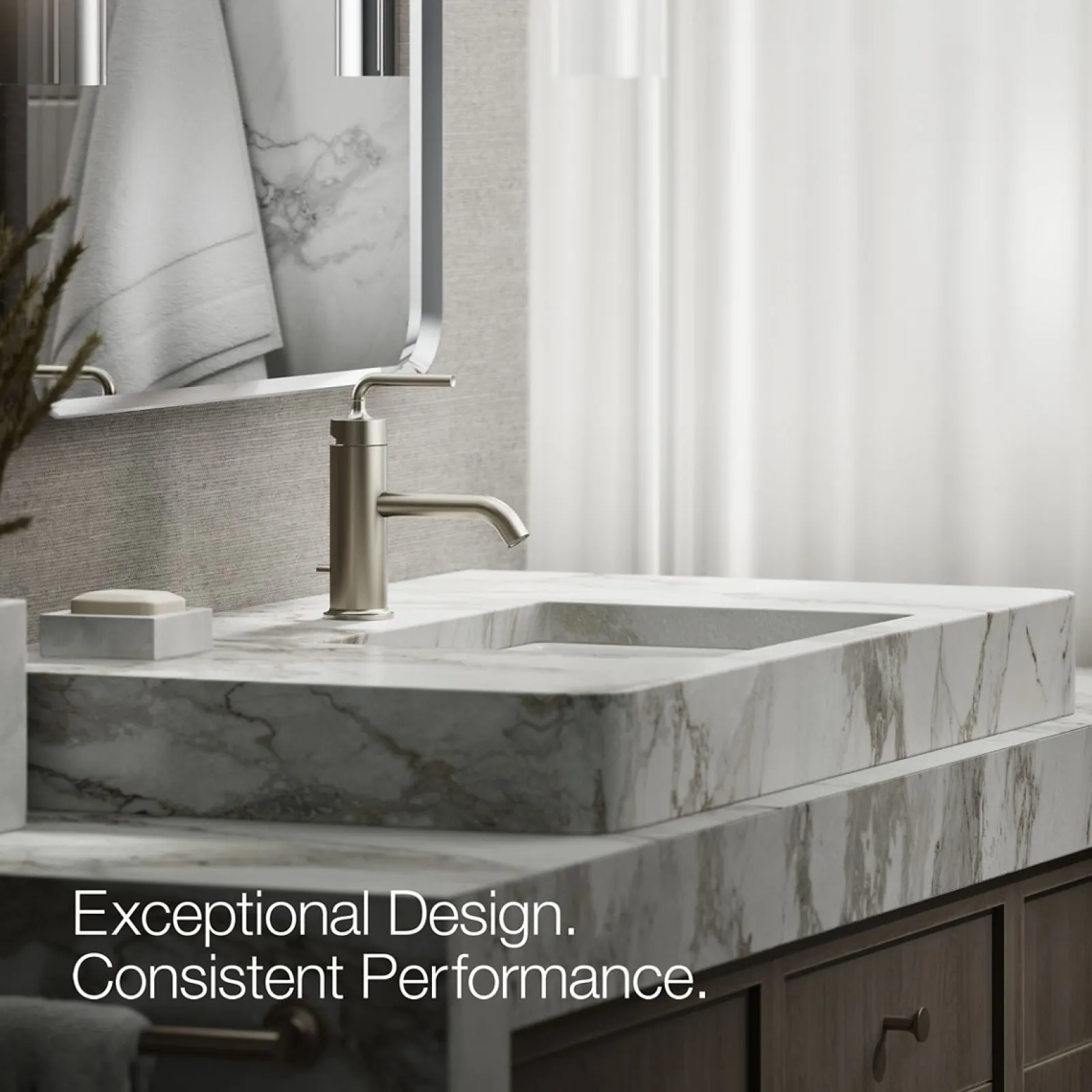 Single-handle bathroom sink faucet with Straight Lever handle, 1.2 gpm^Kohler New