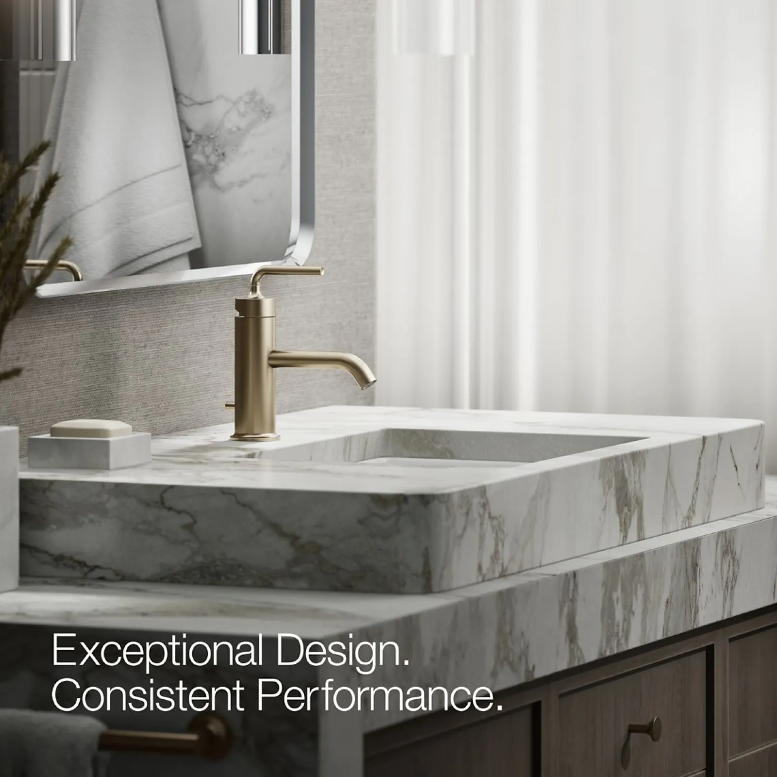 Single-handle bathroom sink faucet with Straight Lever handle, 1.2 gpm^Kohler New