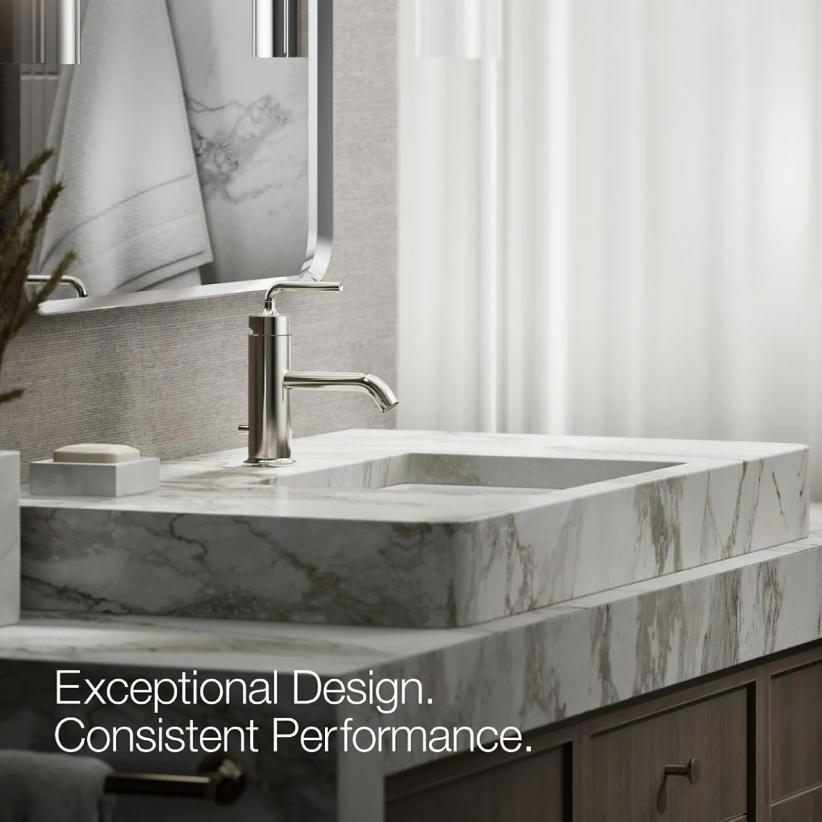 Single-handle bathroom sink faucet with Straight Lever handle, 1.2 gpm^Kohler New