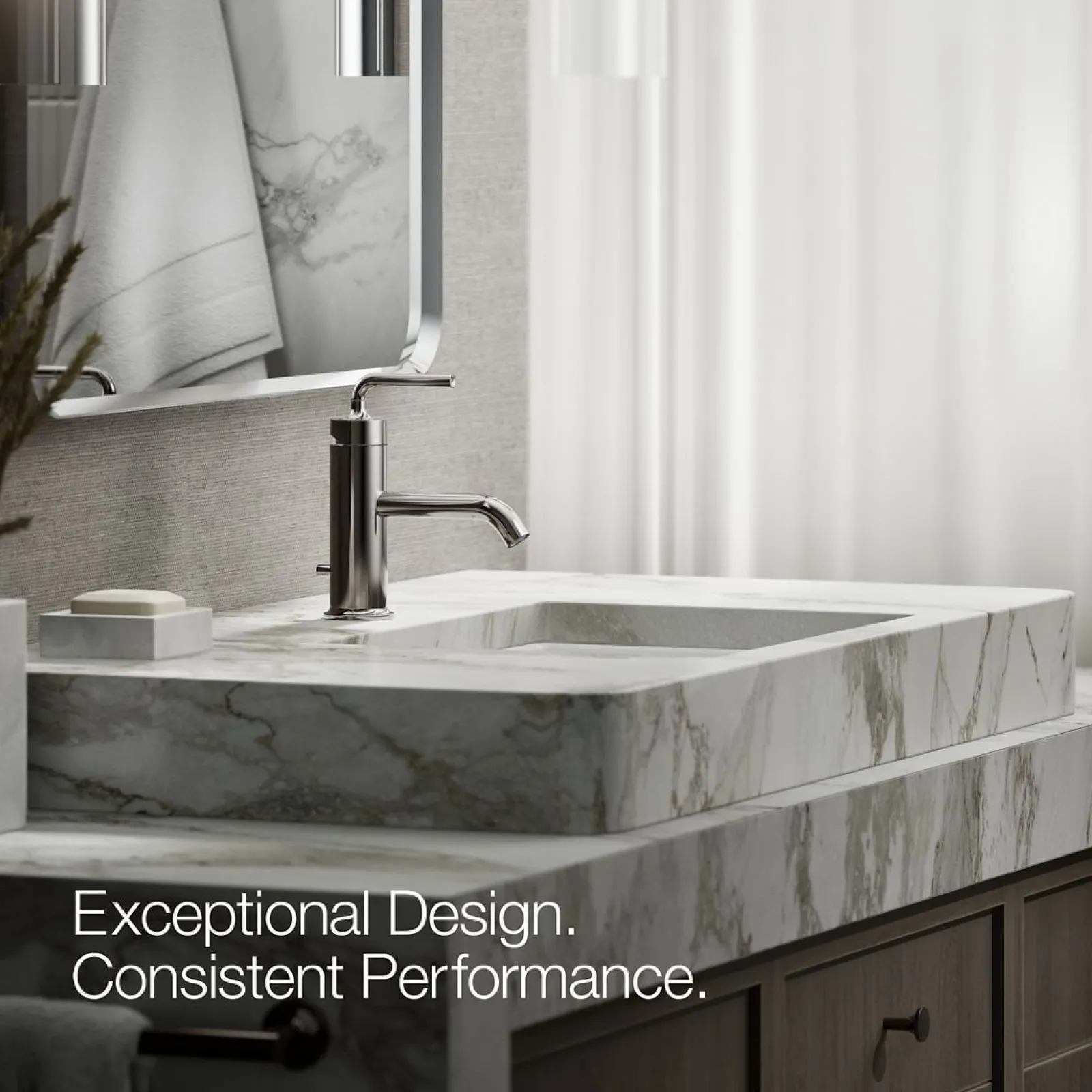 Single-handle bathroom sink faucet with Straight Lever handle, 1.2 gpm^Kohler New