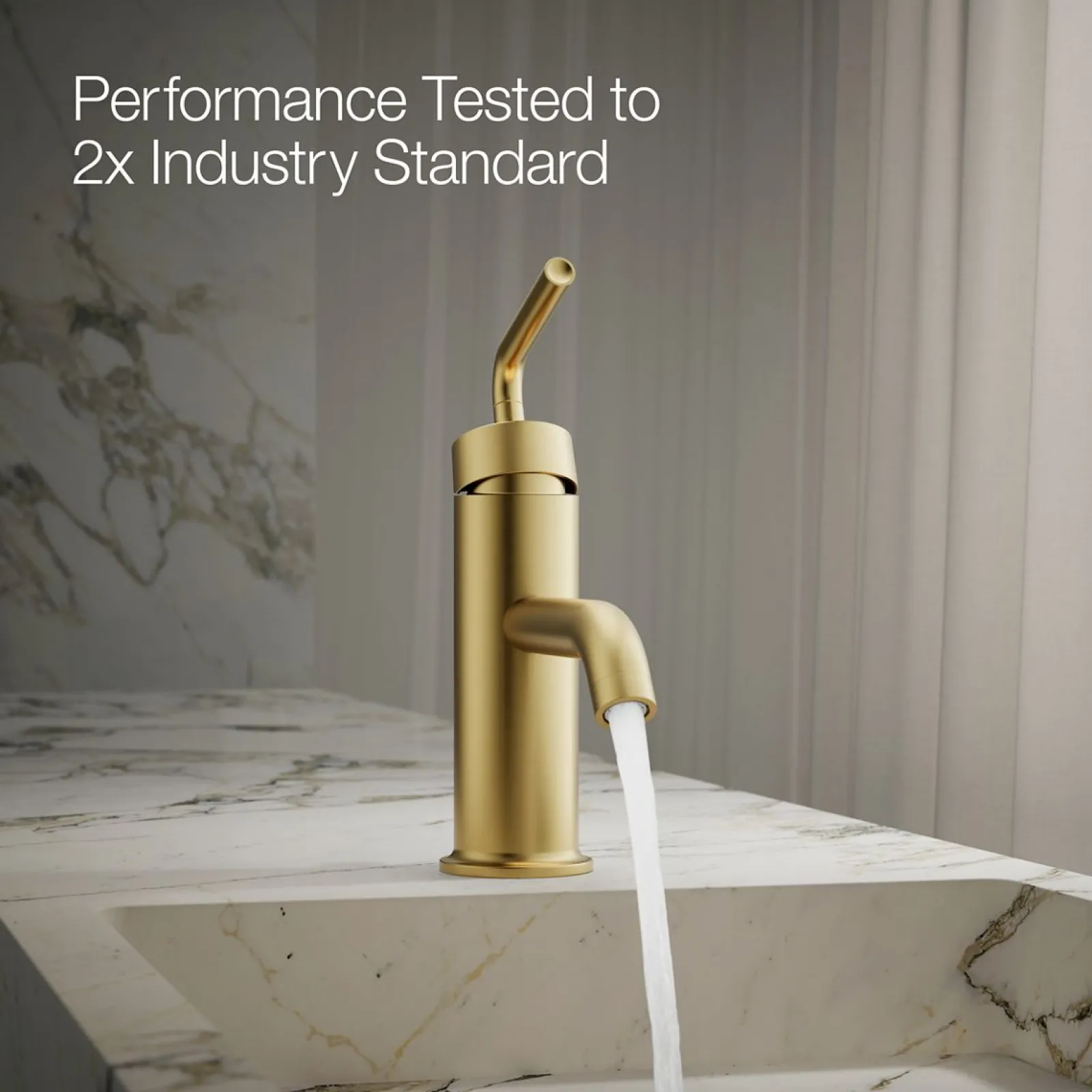 Single-handle bathroom sink faucet with Straight Lever handle, 1.2 gpm^Kohler New