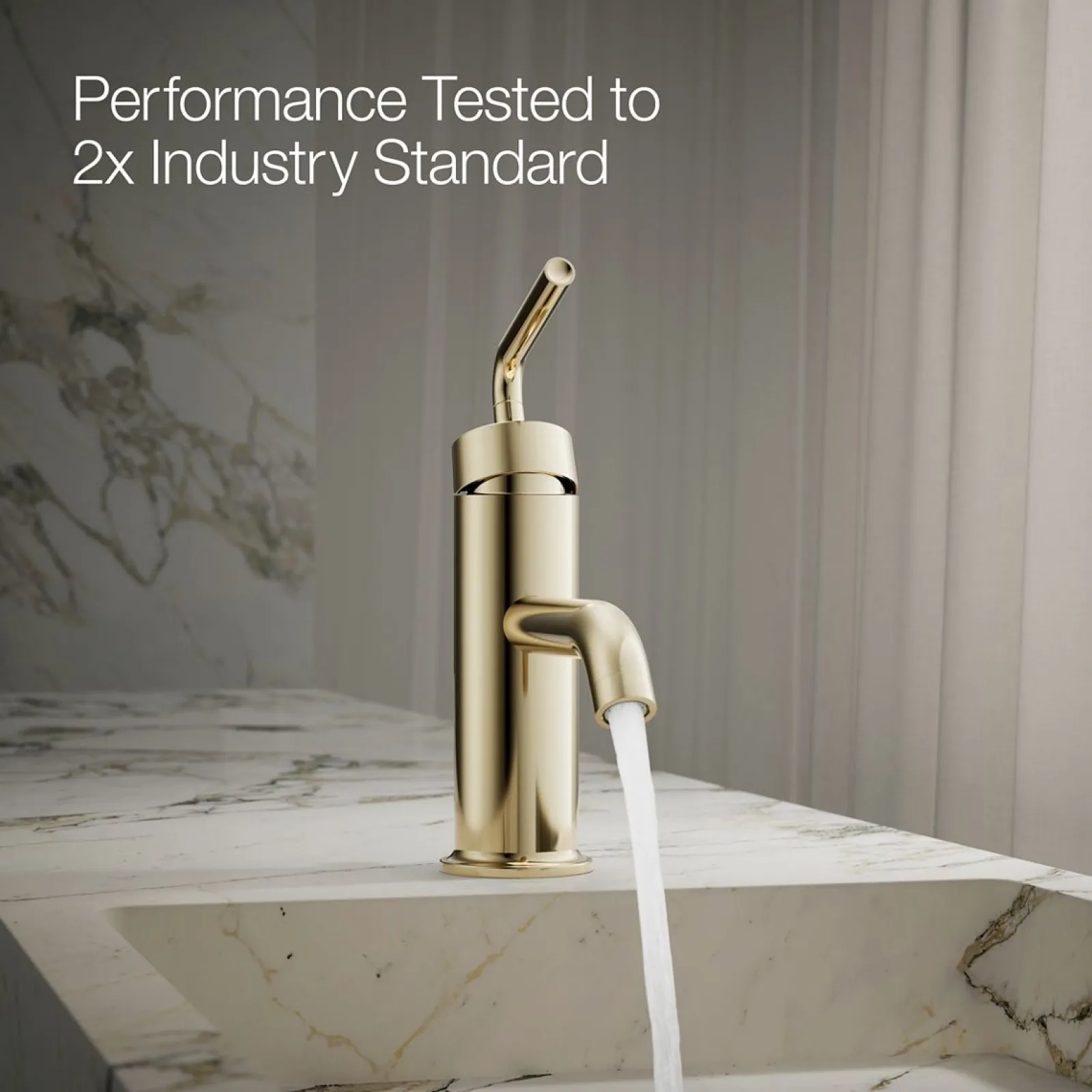 Single-handle bathroom sink faucet with Straight Lever handle, 1.2 gpm^Kohler New