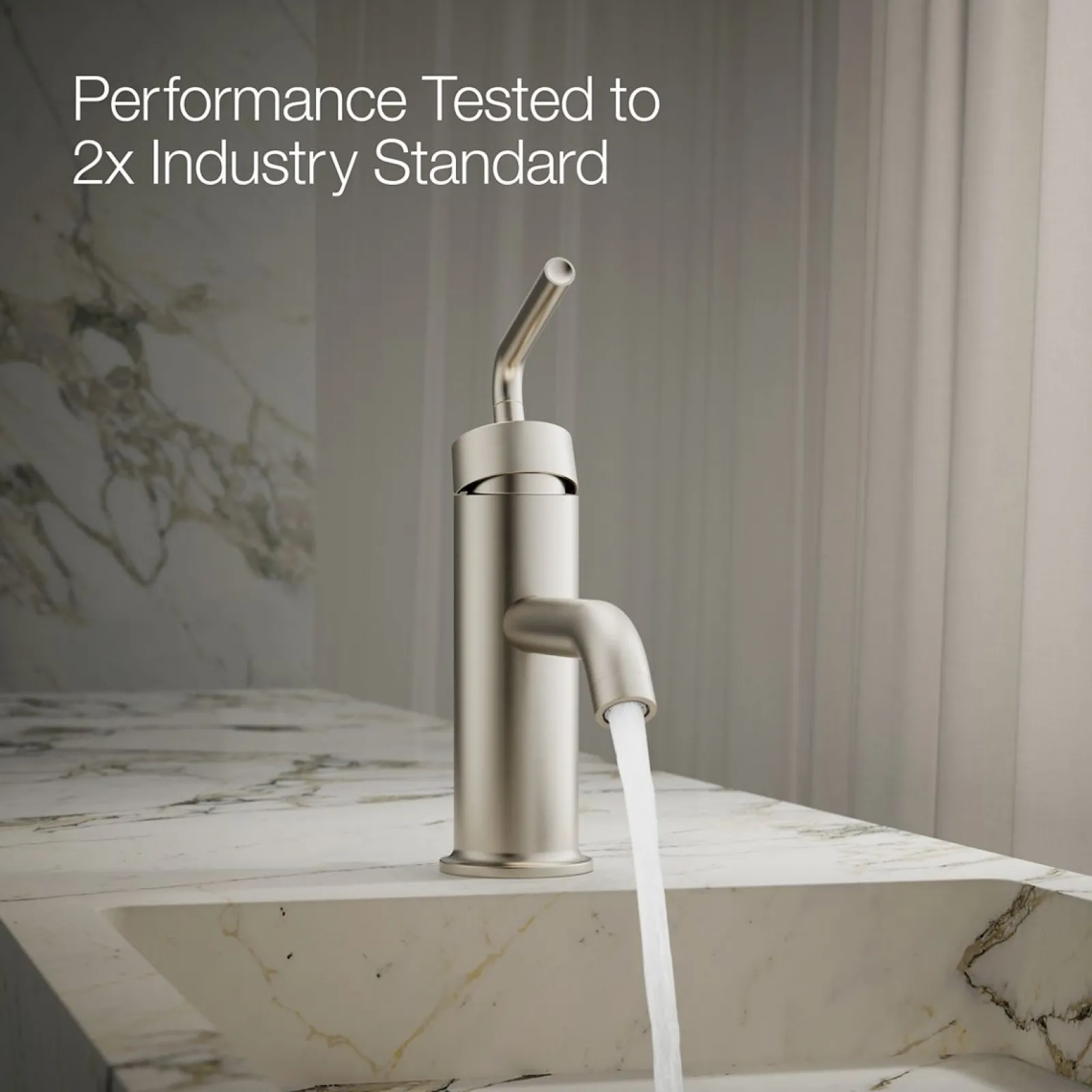Single-handle bathroom sink faucet with Straight Lever handle, 1.2 gpm^Kohler New