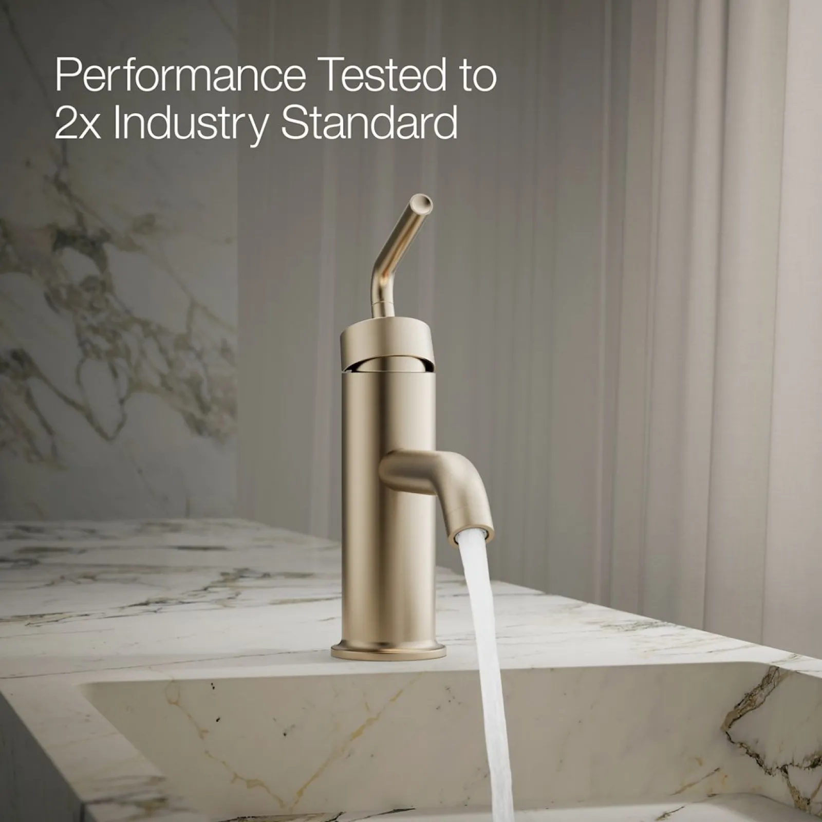 Single-handle bathroom sink faucet with Straight Lever handle, 1.2 gpm^Kohler New