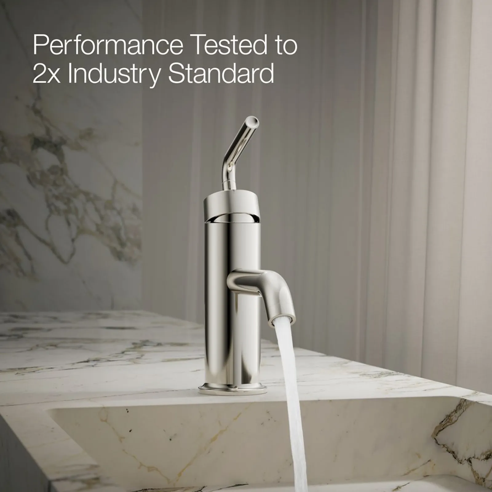 Single-handle bathroom sink faucet with Straight Lever handle, 1.2 gpm^Kohler New