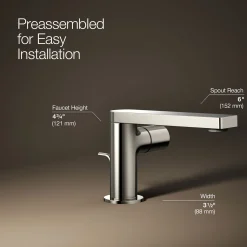 Single-handle bathroom sink faucet with Cylindrical handle, 1.2 gpm^Kohler