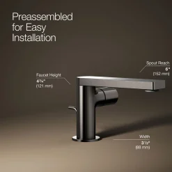 Single-handle bathroom sink faucet with Cylindrical handle, 1.2 gpm^Kohler