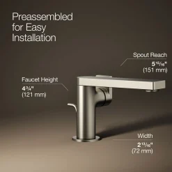 Single-handle bathroom sink faucet with Lever handle, 1.2 gpm^Kohler Hot