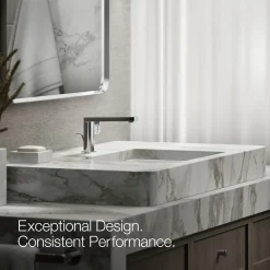 Single-handle bathroom sink faucet with Lever handle, 1.2 gpm^Kohler Hot