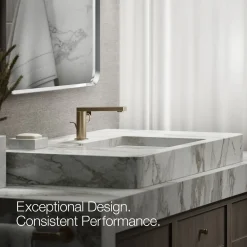 Single-handle bathroom sink faucet with Lever handle, 1.2 gpm^Kohler Hot