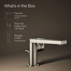 Single-handle bathroom sink faucet with Lever handle, 1.2 gpm^Kohler Hot