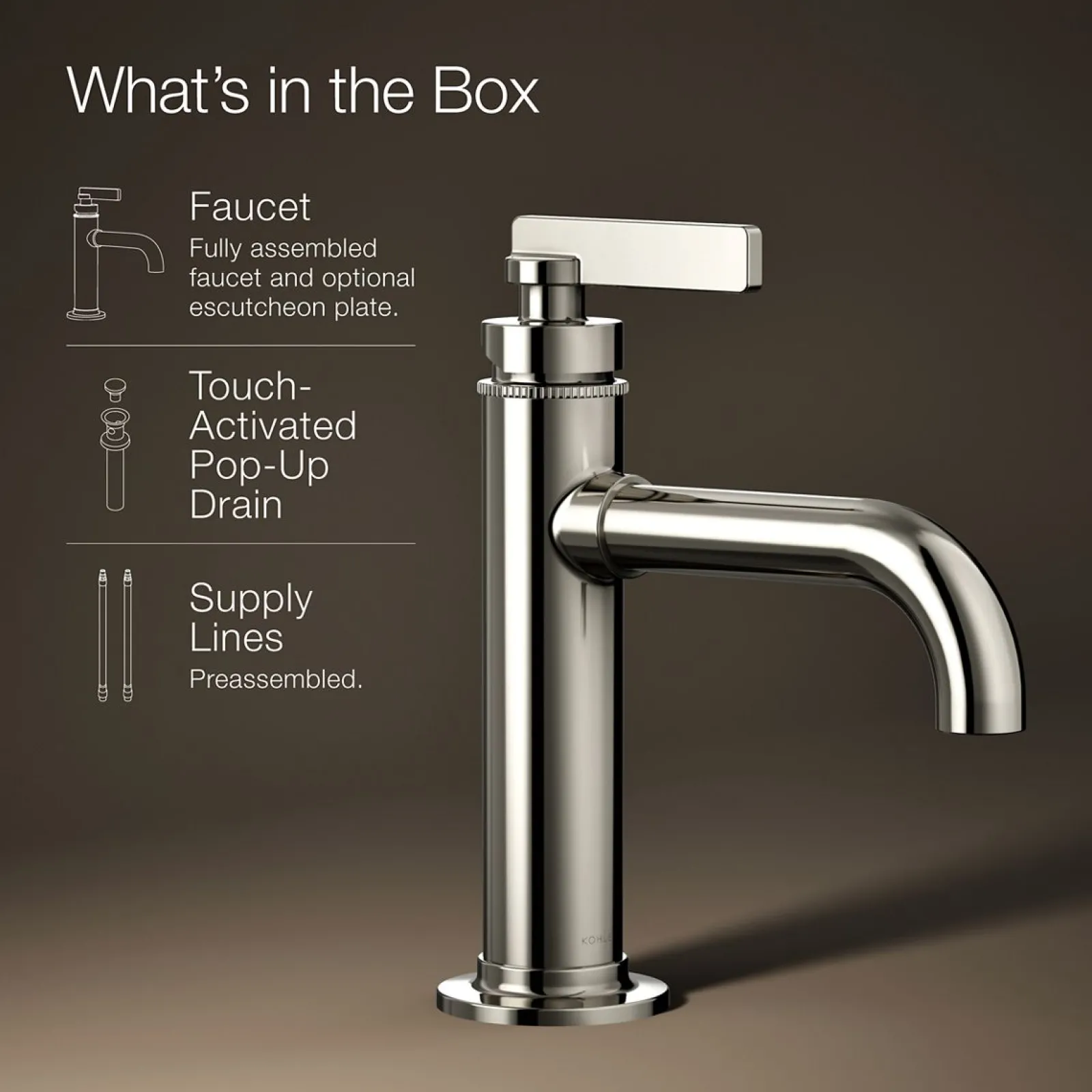 Single-handle bathroom sink faucet, 1.2 gpm^Kohler