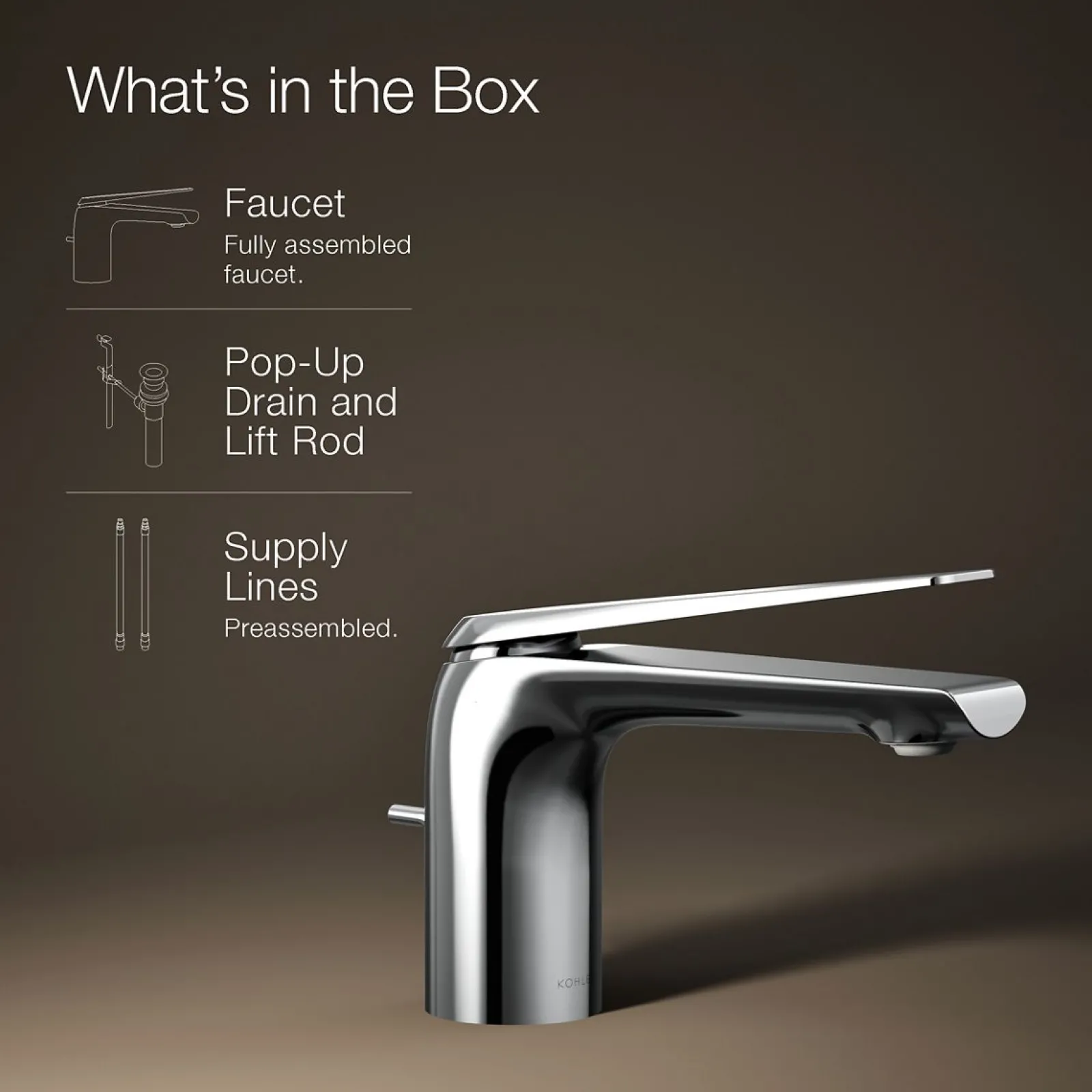 Single-handle bathroom sink faucet, 1.2 gpm^Kohler Hot