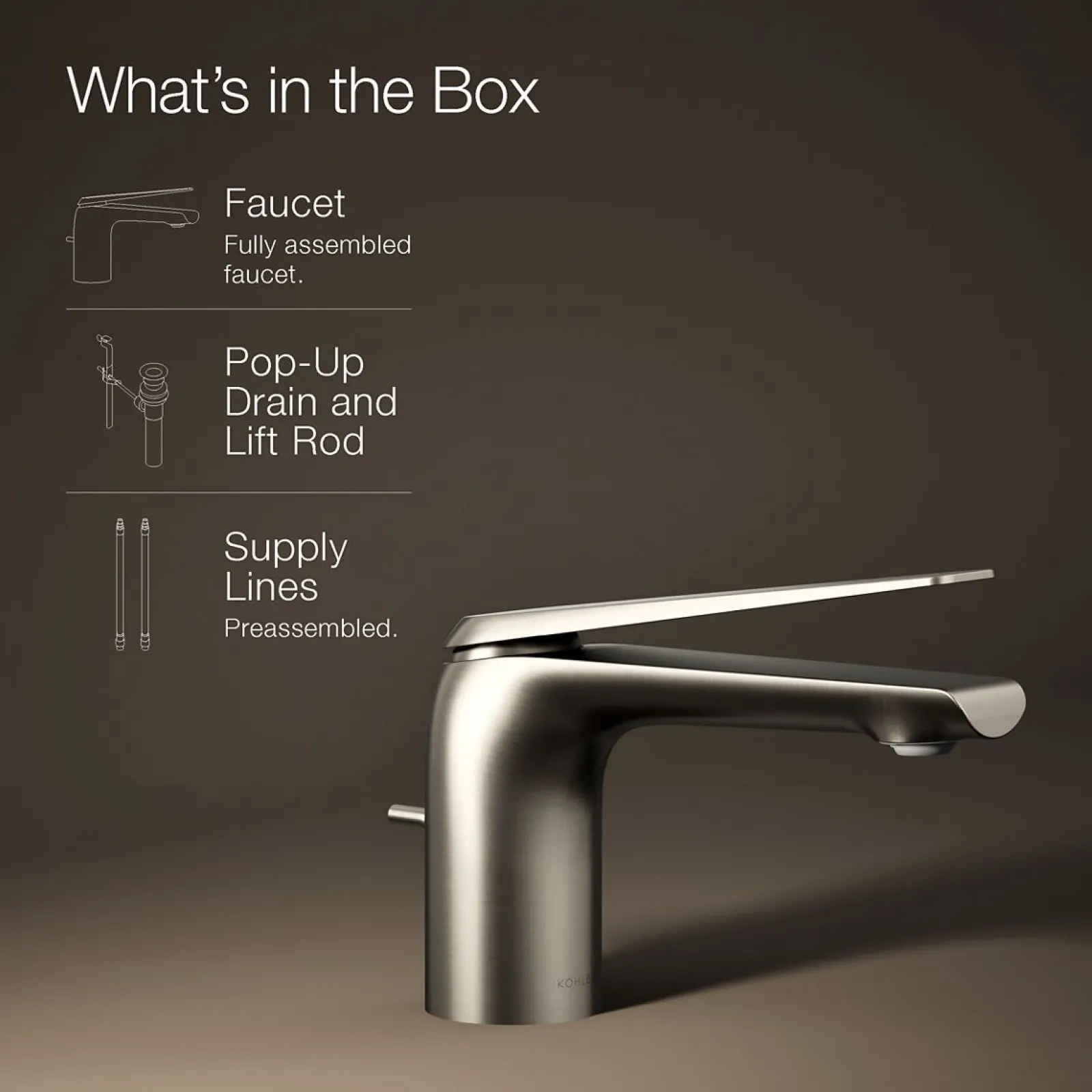 Single-handle bathroom sink faucet, 1.2 gpm^Kohler Hot