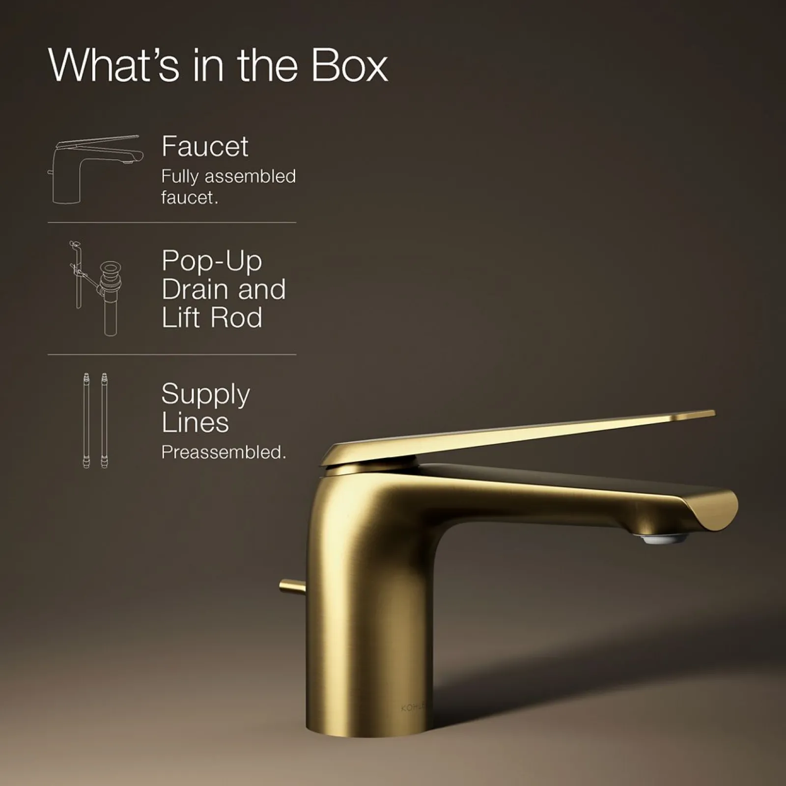 Single-handle bathroom sink faucet, 1.2 gpm^Kohler Hot